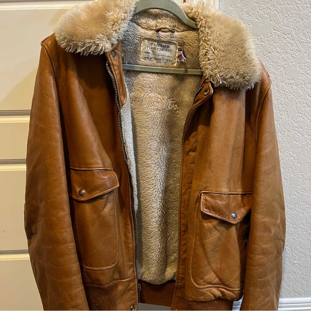 Vintage Schott Leather Flight Jacket